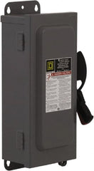 Square D - 30 Amp, 600 VAC/VDC, 4 Pole Fused Safety Switch - NEMA 12 & 3R, 20 hp at 600 VAC, 10 hp at 600 VDC (Triple Phase), 4PST Contact Form - Exact Tooling