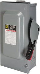 Square D - 30 Amp, 600 VAC/VDC, 3 Pole Fused Safety Switch - NEMA 3R, 7.5 hp at 480 VAC, 5 hp at 250 VDC (Single Phase), 20 hp at 600 VAC, 10 hp at 600 VDC (Triple Phase), 3PST Contact Form - Exact Tooling