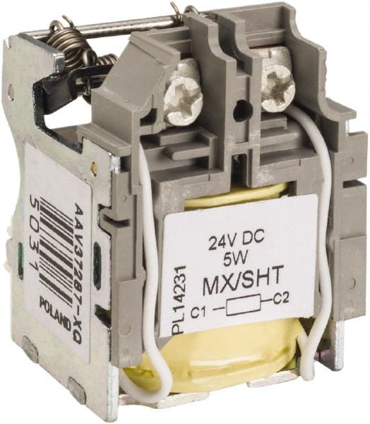Square D - Circuit Breaker Shunt Trip - 24 VDC Control Voltage, Use with H Frame Circuit Breaker, J Frame Circuit Breaker, L Frame Circuit Breaker - Exact Tooling