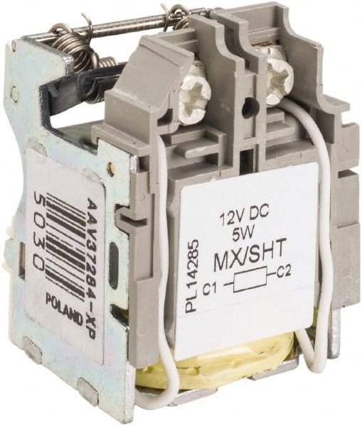 Square D - Circuit Breaker Shunt Trip - 12 VDC Control Voltage, Use with H Frame Circuit Breaker, J Frame Circuit Breaker, L Frame Circuit Breaker - Exact Tooling