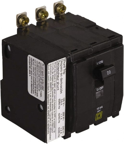 Square D - 60 Amp, 240 VAC, 3 Pole, Bolt On Miniature Circuit Breaker - 8-2 AWG - Exact Tooling