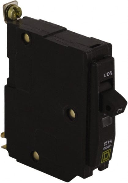 Square D - 20 Amp, 240 VAC, 1 Pole, Bolt On Miniature Circuit Breaker - 14-8 AWG - Exact Tooling