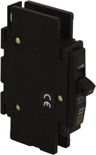 Square D - 25 Amp, 120/240 VAC, 1 Pole, DIN Rail Mounted, Flush Mount, Surface Mount Miniature Circuit Breaker - Thermal Magnetic Trip, 10 kA at 120/240 VAC Breaking Capacity, 14-2 (Aluminum), 14-2 (Copper) AWG, 74mm Deep x 103mm High x 19mm Wide - Exact Tooling