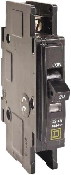 Square D - 40 Amp, 240 VAC, 1 Pole, Panel Mount Miniature Circuit Breaker - 14-2 AWG - Exact Tooling
