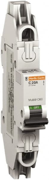 Schneider Electric - 15 Amp, 277 VAC, 1 Pole, Miniature Circuit Breaker - Thermal Magnetic Trip, 10 kA at 277 VAC Breaking Capacity, 74mm Deep x 141mm High x 18mm Wide - Exact Tooling