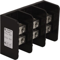 Square D - 3 Poles, 500 (Aluminium), 620 (Copper) Amp, Phenolic Power Distribution Block - 600 VAC, 2 Primary Connection - Exact Tooling