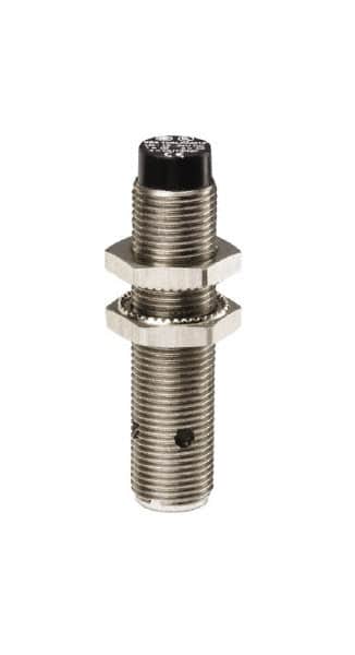 Telemecanique Sensors - PNP, 2mm Detection, Cylinder, Inductive Proximity Sensor - 3 Wires, IP67, 12 VDC, 12 VDC, 24 VDC, M12x1 Thread, 53mm Long x 12mm Wide - Exact Tooling