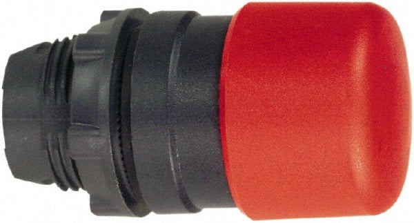 Schneider Electric - 22mm Mount Hole, Extended Mushroom Head, Pushbutton Switch Only - Round, Red Pushbutton, Nonilluminated, Momentary (MO) - Exact Tooling