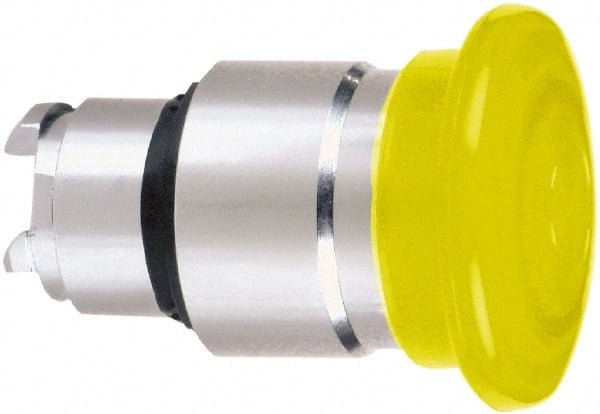 Schneider Electric - 22mm Mount Hole, Extended Mushroom Head, Pushbutton Switch Only - Round, Orange Pushbutton, Nonilluminated, Momentary (MO) - Exact Tooling