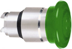 Schneider Electric - 22mm Mount Hole, Extended Mushroom Head, Pushbutton Switch Only - Round, Green Pushbutton, Nonilluminated, Maintained (MA) - Exact Tooling