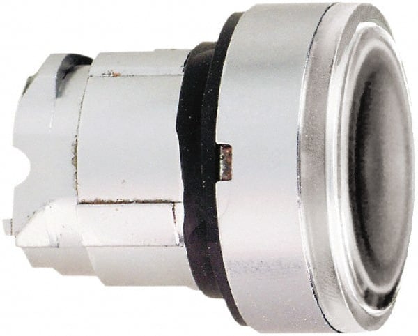 Schneider Electric - 22mm Mount Hole, Flush, Pushbutton Switch Only - Round, Clear Pushbutton, Nonilluminated, Momentary (MO) - Exact Tooling