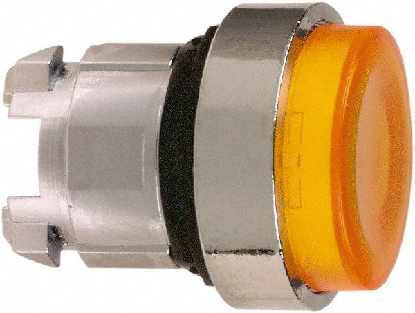 Schneider Electric - 22mm Mount Hole, Extended Straight, Pushbutton Switch Only - Round, Orange Pushbutton, Illuminated, Maintained (MA) - Exact Tooling