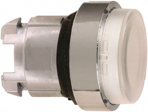 Schneider Electric - 22mm Mount Hole, Extended Straight, Pushbutton Switch Only - Round, White Pushbutton, Illuminated, Maintained (MA) - Exact Tooling