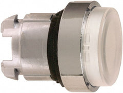 Schneider Electric - 22mm Mount Hole, Extended Straight, Pushbutton Switch Only - Round, White Pushbutton, Nonilluminated, Momentary (MO) - Exact Tooling