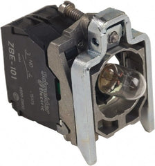 Schneider Electric - Pushbutton Switch Mounting Collar with Contact Block & Light Module - BA 9s Lamp - Exact Tooling