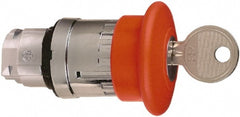 Schneider Electric - 22mm Mount Hole, Extended Mushroom Head, Pushbutton Switch Only - Round, Red Pushbutton, Maintained (MA), Momentary (MO) - Exact Tooling