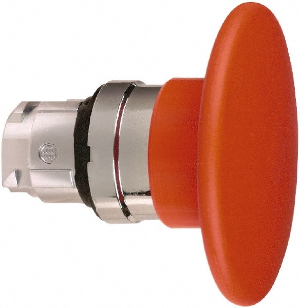 Schneider Electric - 22mm Mount Hole, Extended Mushroom Head, Pushbutton Switch Only - Round, Red Pushbutton, Nonilluminated, Momentary (MO) - Exact Tooling