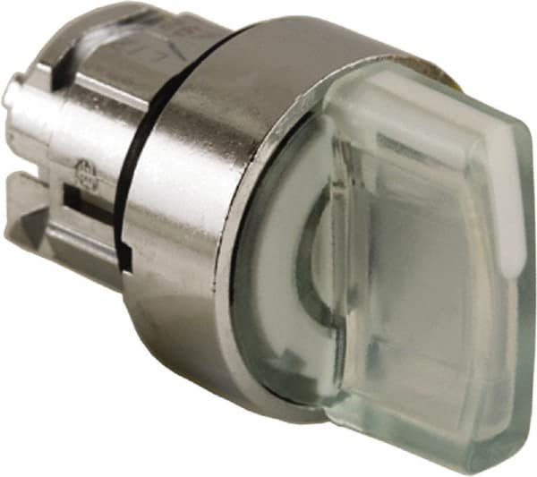 Schneider Electric - 22mm Mount Hole, 3 Position, Handle Operated, Selector Switch - White, Maintained (MA), Illuminated, Shock, Vibration and Water Resistant - Exact Tooling