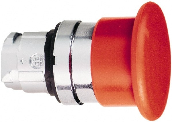 Schneider Electric - 22mm Mount Hole, Extended Mushroom Head, Pushbutton Switch Only - Round, Red Pushbutton, Nonilluminated, Momentary (MO) - Exact Tooling