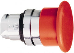 Schneider Electric - 22mm Mount Hole, Extended Mushroom Head, Pushbutton Switch Only - Round, Red Pushbutton, Nonilluminated, Momentary (MO) - Exact Tooling