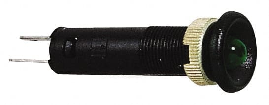 Schneider Electric - 24 V Green Lens LED Pilot Light - Quick Connect Tag Connector, 12mm Wide - Exact Tooling