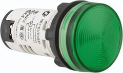 Schneider Electric - 24 V Green Lens LED Pilot Light - Round Lens, Screw Clamp Connector, 29mm Wide - Exact Tooling