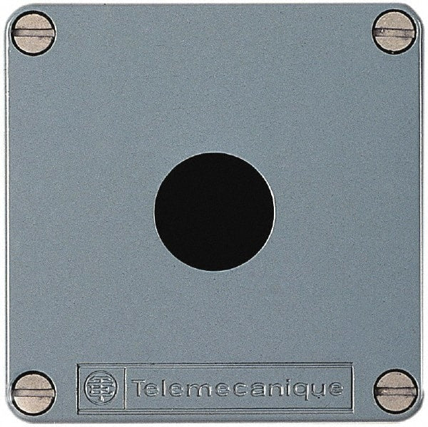 Schneider Electric - 1 Hole, Zinc Alloy Pushbutton Switch Enclosure - 80mm High x 80mm Wide x 49mm Deep - Exact Tooling