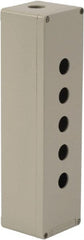 Schneider Electric - 5 Hole, 1.58 Inch Hole Diameter, Aluminum Pushbutton Switch Enclosure - 12.2 Inch High x 3.35 Inch Wide x 3.03 Inch Deep, 4, 13 NEMA Rated - Exact Tooling