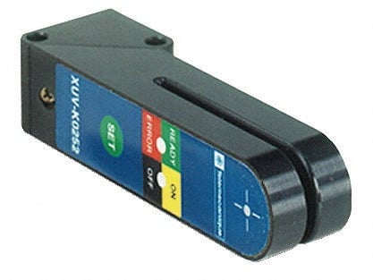 Telemecanique Sensors - 4 Pin M8 Connector, 2mm Nominal Distance, Shock and Vibration Resistant, Through Beam Photoelectric Sensor - 12 to 24 VDC, 25 kHz, Zinc Alloy, 90mm Long x 20mm Wide x 20mm High - Exact Tooling