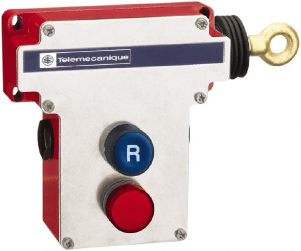Telemecanique Sensors - 2NO/2NC Configuration, 300 VAC, 10 Amp, Cable Safety Limit Switch - 70m Cable Length, 230 Ft. Cable Length, 9.02 Inch Wide x 4.13 Inch Deep x 5.59 Inch High, IP65, IP657 Ingress Rating - Exact Tooling