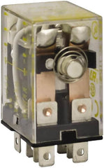 Square D - 1/2 hp at 240 Volt & 1/3 hp at 120 Volt, Electromechanical Plug-in General Purpose Relay - 10 Amp at 240 VAC, DPDT, 120 VAC at 50/60 Hz - Exact Tooling