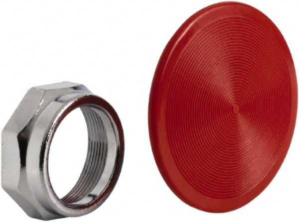 Schneider Electric - Extended Mushroom Head Pushbutton Switch 2-1/4" Snap-In Knob - Red, Round Button, Nonilluminated - Exact Tooling