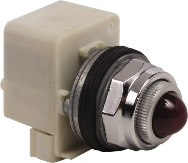 Schneider Electric - 120 VAC Red Lens Indicating Light - Screw Clamp Connector - Exact Tooling