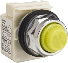 Schneider Electric - 120 VAC Yellow Lens Indicating Light - Screw Clamp Connector - Exact Tooling