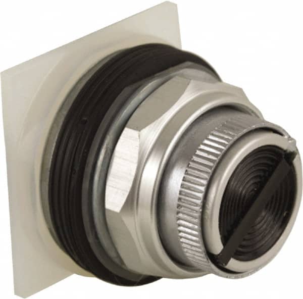 Schneider Electric - 30mm Mount Hole, Pushbutton Switch Only - Round, Black Pushbutton, Nonilluminated, Maintained (MA), Momentary (MO) - Exact Tooling