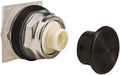 Schneider Electric - 30mm Mount Hole, Extended Straight, Pushbutton Switch Only - Black Pushbutton, Momentary (MO) - Exact Tooling
