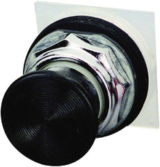 Schneider Electric - 30mm Mount Hole, Extended Straight, Pushbutton Switch Only - Round, Black Pushbutton, Momentary (MO), Weatherproof, Dust and Oil Resistant - Exact Tooling