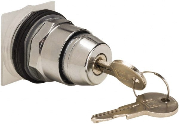 Schneider Electric - 30mm Mount Hole, 2 Position, Knob and Pushbutton Operated, Selector Switch Only - Black, Momentary (MO), without Contact Blocks, Weatherproof and Dust and Oil Resistant - Exact Tooling