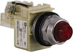 Schneider Electric - Red Lens Press-to-Test Indicating Light - Screw Clamp Connector - Exact Tooling
