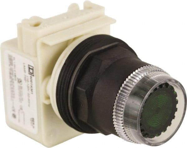Schneider Electric - 30mm Mount Hole, Extended Straight, Pushbutton Switch Only - Green Pushbutton, Momentary (MO) - Exact Tooling