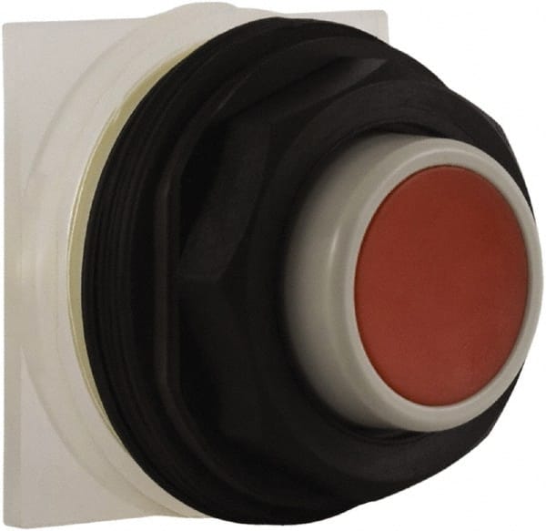 Schneider Electric - 30mm Mount Hole, Extended Straight, Pushbutton Switch Only - Red Pushbutton, Momentary (MO) - Exact Tooling