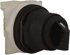 Schneider Electric - 1.18 Inch Mount Hole, 3 Position, Knob and Pushbutton Operated, Selector Switch - Black, Maintained (MA), Anticorrosive, Weatherproof, Dust and Oil Resistant - Exact Tooling