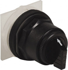Schneider Electric - 30mm Mount Hole, 3 Position, Knob and Pushbutton Operated, Selector Switch Only - Black, Momentary (MO), without Contact Blocks, Anticorrosive, Weatherproof, Dust and Oil Resistant - Exact Tooling
