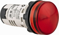 Schneider Electric - 24 V Red Lens LED Pilot Light - Round Lens, Screw Clamp Connector, 29mm Wide - Exact Tooling