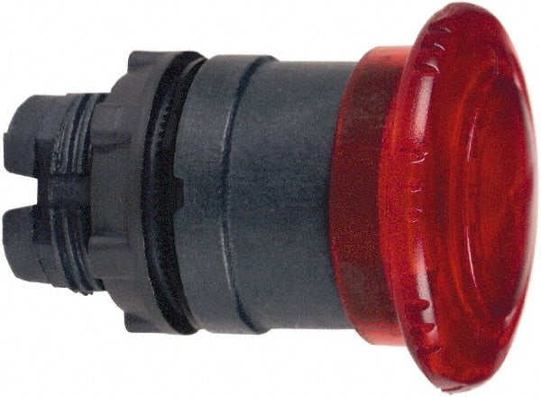 Schneider Electric - 22mm Mount Hole, Extended Mushroom Head, Pushbutton Switch Only - Round, Red Pushbutton, Illuminated, Maintained (MA) - Exact Tooling
