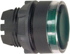 Schneider Electric - 22mm Mount Hole, Flush, Pushbutton Switch Only - Round, Green Pushbutton, Illuminated, Momentary (MO) - Exact Tooling