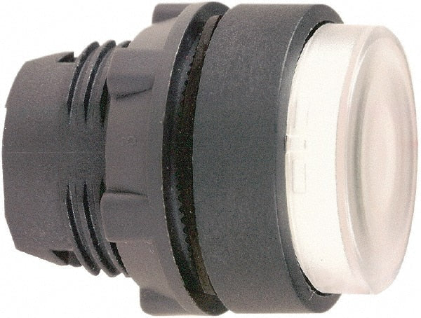 Schneider Electric - 22mm Mount Hole, Extended Straight, Pushbutton Switch Only - Round, White Pushbutton, Illuminated, Momentary (MO) - Exact Tooling