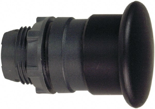 Schneider Electric - 22mm Mount Hole, Extended Mushroom Head, Pushbutton Switch Only - Round, Black Pushbutton, Nonilluminated, Momentary (MO) - Exact Tooling