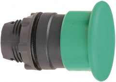 Schneider Electric - 22mm Mount Hole, Extended Mushroom Head, Pushbutton Switch Only - Round, Green Pushbutton, Illuminated, Maintained (MA) - Exact Tooling