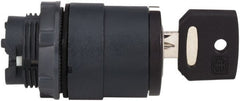 Schneider Electric - 22mm Mount Hole, 3 Position, Key Operated, Selector Switch Only - Black, Maintained (MA), Shock, Vibration and Water Resistant - Exact Tooling